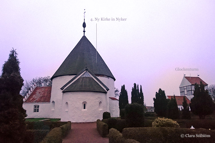Die präzise Ny Kirke Rundkirche auf Bornholm