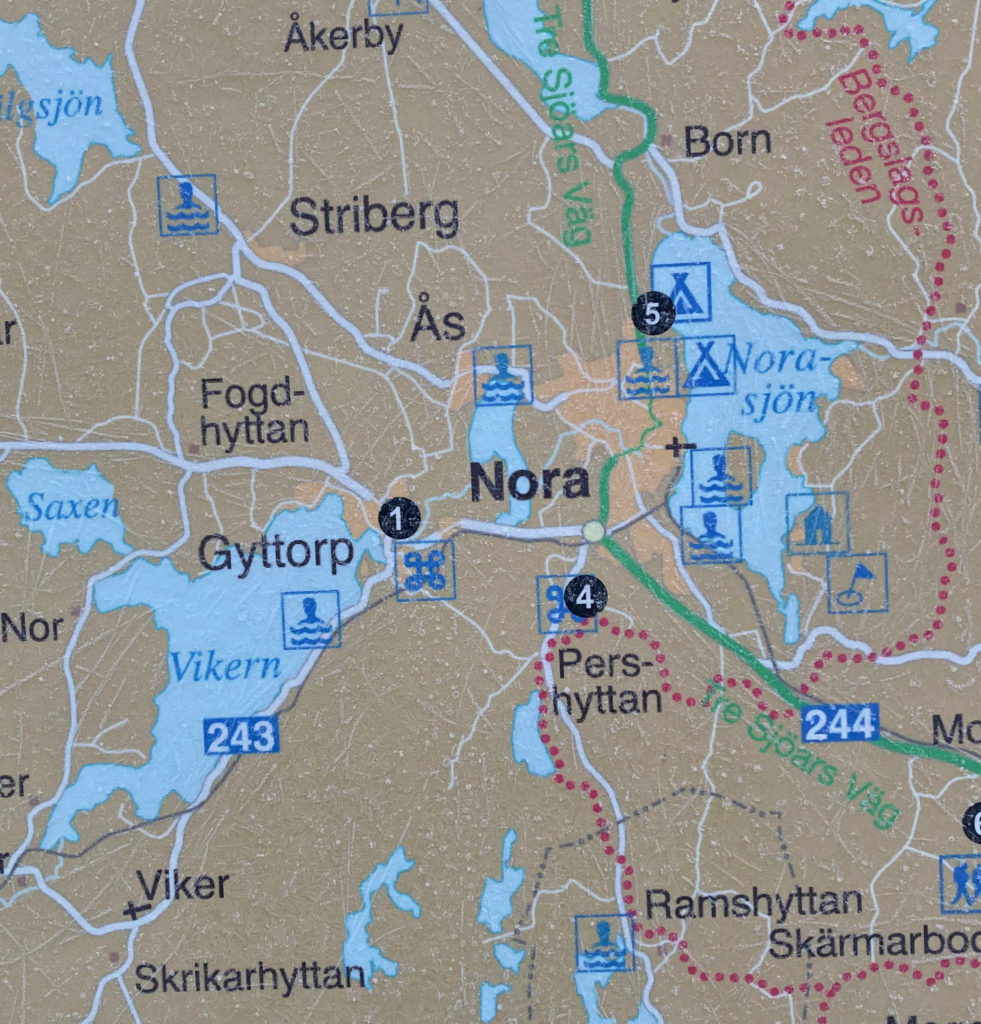 Die Karte von Nora mit Pershyttan