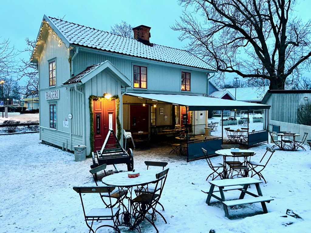 Die Jeremiabageriet in Örebro im Winter